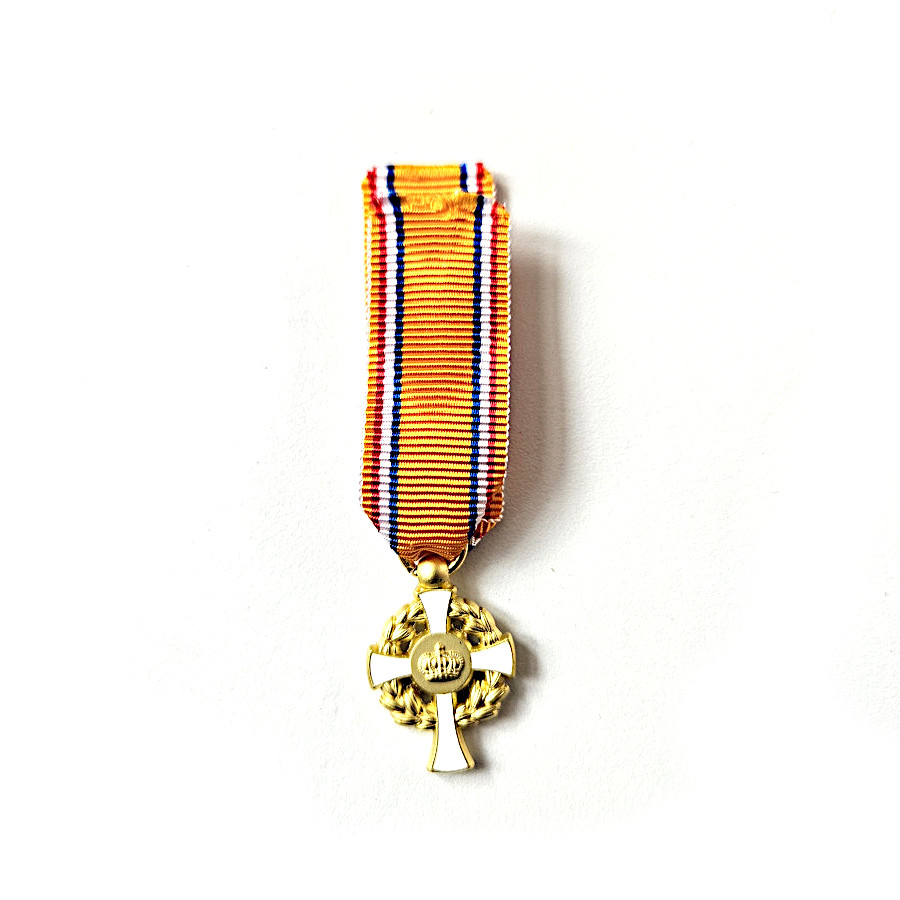 Miniatuur medaille Ridder Kroonorde - Huisorde van Oranje - Afbeelding 2